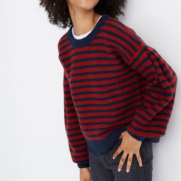 Madewell Sweaters - Grady Stripe Balloon Sleeve Pullover Sweater XS
